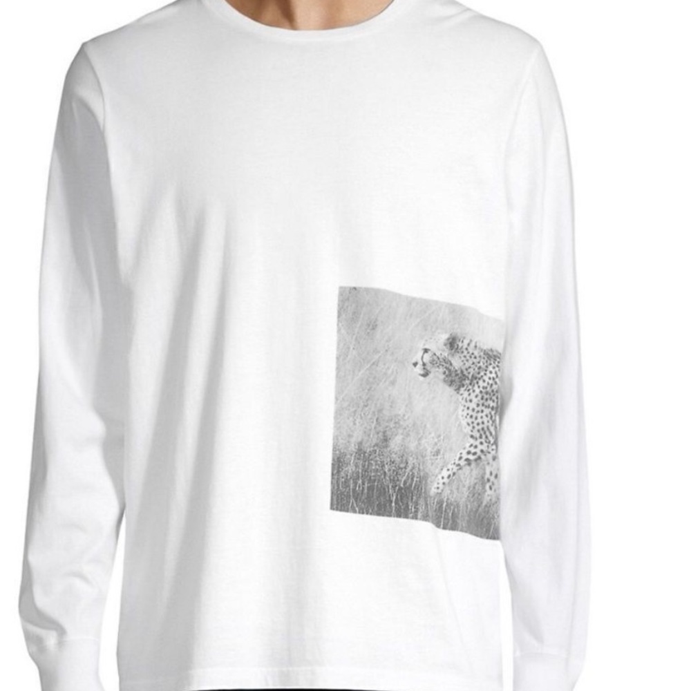 Ovadia & Sons Cheetah Photo Print Long Sleeve T-Shirt ~